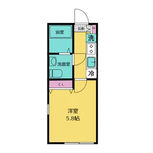アビュータス横浜【1階】の間取り