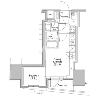 ザ・パークハビオ大森町【14階】の間取り