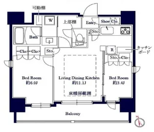 GRAN PASEO八丁堀II【10階】の間取り