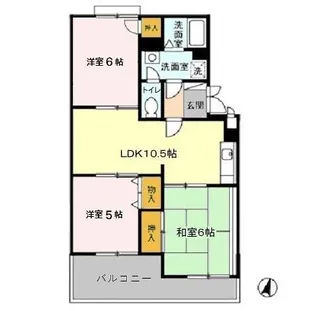 サンフロンティア【2階】の間取り