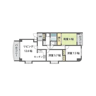 メゾンサンストリーム【3階】の間取り