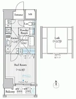 ミュゼ南麻布【8階】の間取り