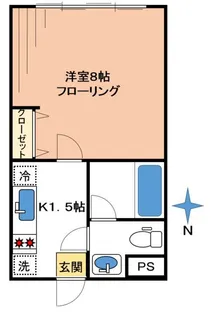 ガーデンヴィラ方南【1階】の間取り
