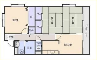 パークサイド吉留【2階】の間取り