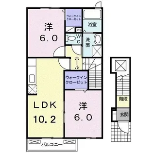 ヴィラグラシオッソC【2階】の間取り