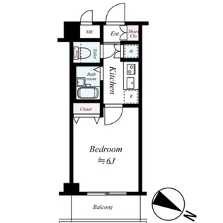 アヴィニティー東中野【6階】の間取り