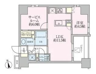 ザ・レジデンス三ノ輪【10階】の間取り