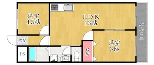 レオハイム木屋【4階】の間取り