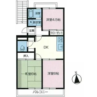ホワイトハイム【1階】の間取り