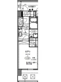 Rupieレジデンス渡辺通【13階】の間取り