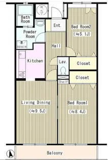 フローラコート【2階】の間取り