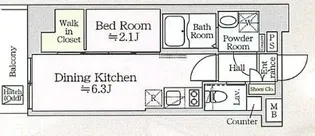 東京都中央区佃2【マンション】の間取り