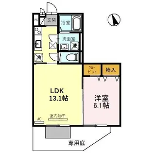エル スール【1階】の間取り