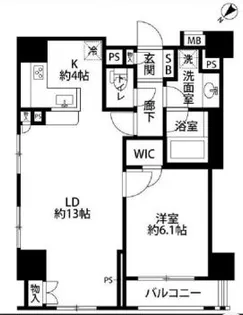 グランスイート銀座レスティモナーク【9階】の間取り