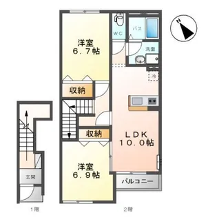 ポンテ グランデ【2階】の間取り