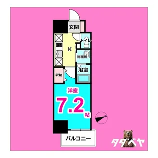 リバーコート砂田橋II【4階】の間取り