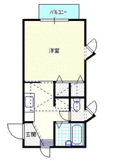 新潟県新発田市本町3【アパート】の間取り