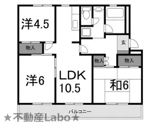 徳島県板野郡松茂町笹木野字北上【マンション】の間取り