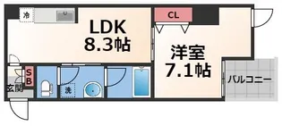 グランスイート【9階】の間取り