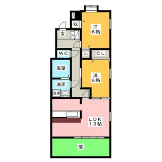 カーサフィオーレ【1階】の間取り