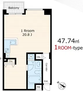 東京都港区三田1【マンション】の間取り