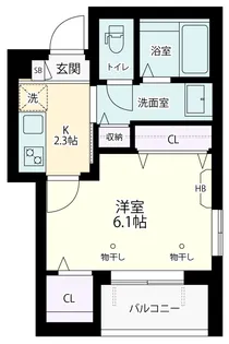 ヘーベルリベルタ千駄ヶ谷【4階】の間取り