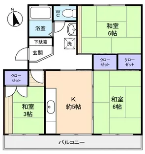 村上団地3街区25号棟【4階】の間取り