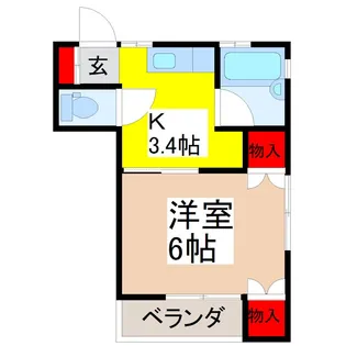 ひまわりハイツ【1階】の間取り