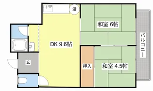 近江八幡ドリームマンションB【4階】の間取り