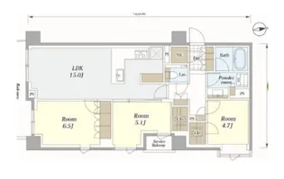 ブリリア目黒青葉台【5階】の間取り