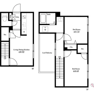 ブランシェ文京白山II【5階】の間取り