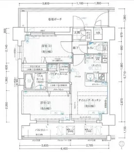 エステムコート難波サウスプレイスIIIラ・パーク【8階】の間取り