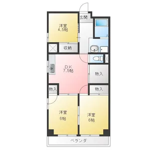 室賀レジデンス【1階】の間取り