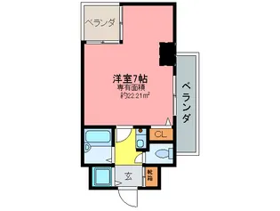 プレステージ天神【3階】の間取り