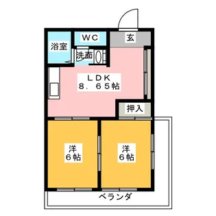 サンシャトー吉田【6階】の間取り
