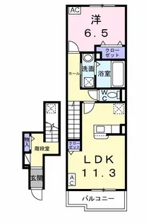 コントレイル【2階】の間取り