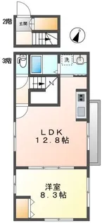 ハイバリー境【3階】の間取り