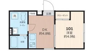 セレス池田山【1階】の間取り