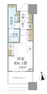 白金ザ・スカイ東棟【14階】の間取り