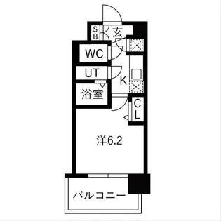 レジュールアッシュ緑橋駅前【3階】の間取り