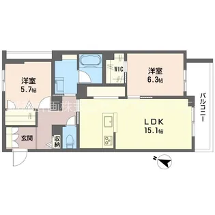 セントリビエ南平【3階】の間取り