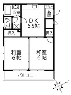 カルチェ佐川【4階】の間取り