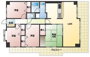 ウェルフェア明石【6階】の間取り