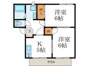 フレグランス上杉【1階】の間取り