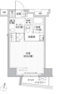 コスモグランス南品川【2階】の間取り