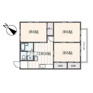 ウエストコーポ【1階】の間取り