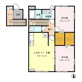 ルグラン茂森【2階】の間取り