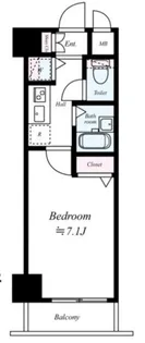 ガラ・ステージ麻布十番【8階】の間取り