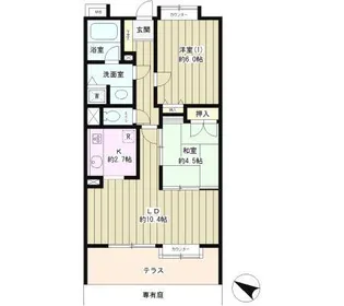 フィオーレ武蔵野【1階】の間取り
