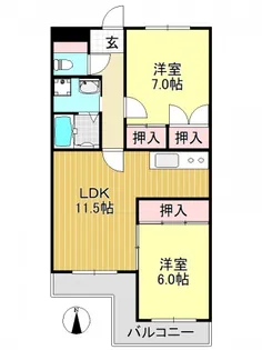 グランドール大鳥【2階】の間取り